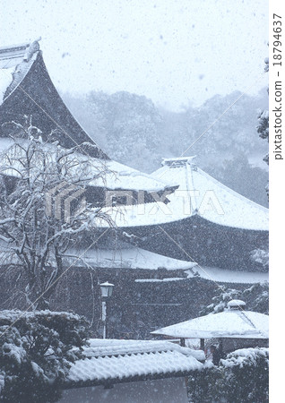 Kitakamakura的雪景 18794637