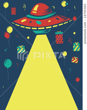 UFO Space Ship Birthday Design 18795985