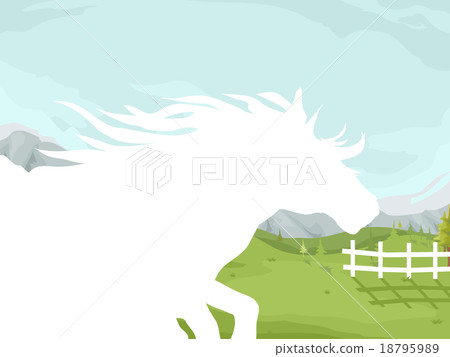 Horse Silhouette Field 18795989