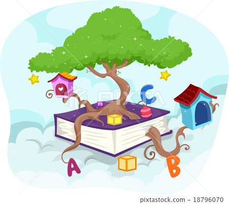 Book Growing Tree House - Stock Illustration [18796070] - PIXTA