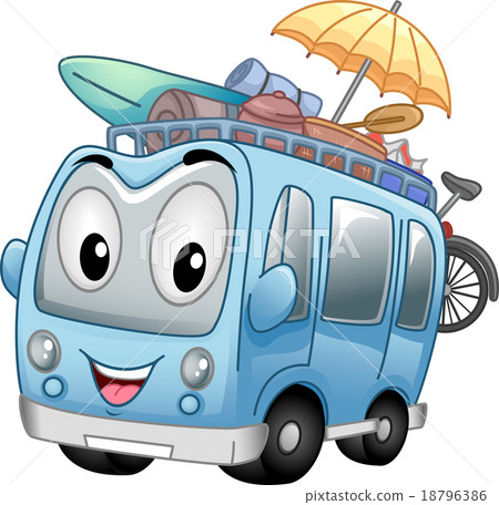 Vacation Tour Bus Mascot Vacation Tour Bus Mascot 18796386