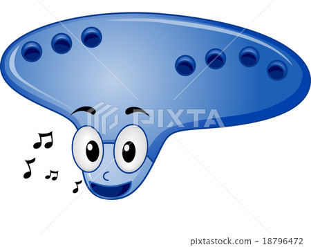 Ocarina Mascot Music Notes 18796472