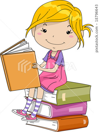 Kid Girl Read Big Books Kid Girl Read Big Books 18796643