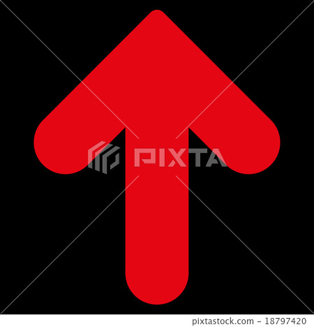 Arrow Up flat red color icon Arrow Up flat red color icon 18797420