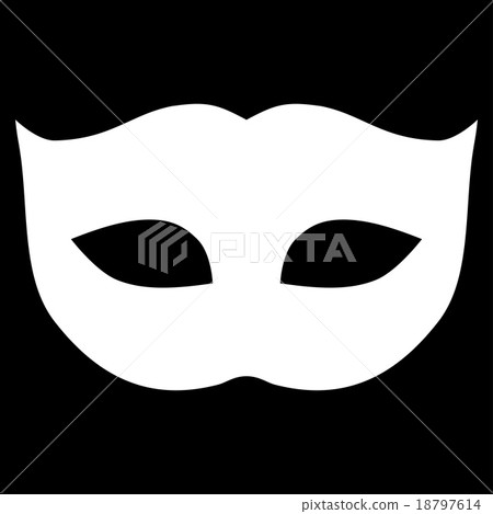 Privacy Mask flat white color icon - Stock Illustration [18797614] - PIXTA