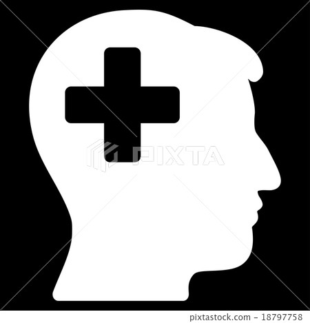 Plus Man Head Icon Plus Man Head Icon 18797758