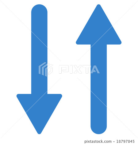 Arrows Exchange Vertical flat cobalt color icon 18797845