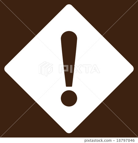 Error flat white color icon 18797846