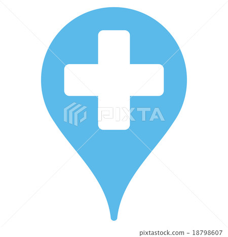Medical Map Marker Icon - Stock Illustration [18798607] - PIXTA