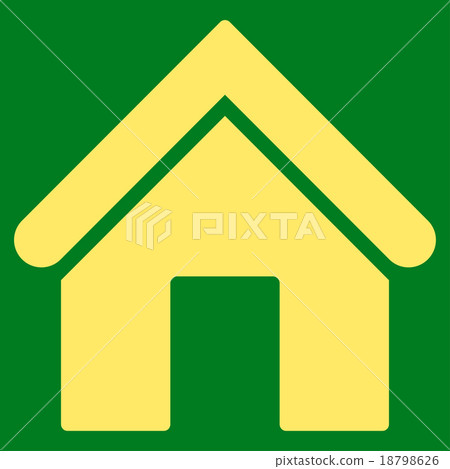 Home flat yellow color icon 18798626