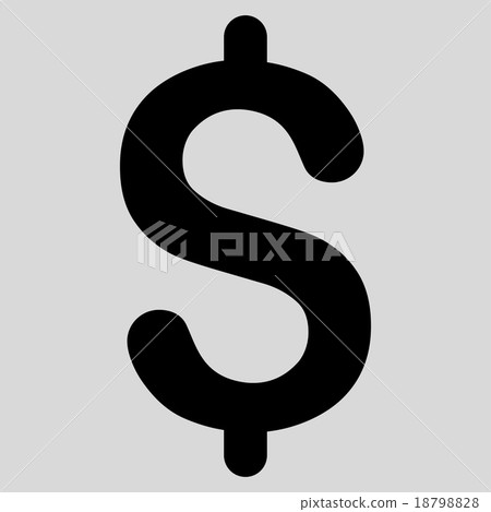 Dollar flat black color icon - Stock Illustration [18798828] - PIXTA