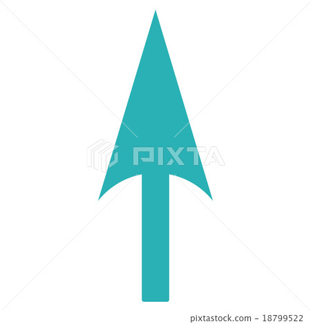 Arrow Axis Y flat cyan color icon 18799522