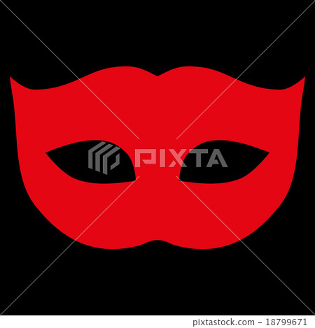 Privacy Mask flat red color icon Privacy Mask flat red color icon 18799671