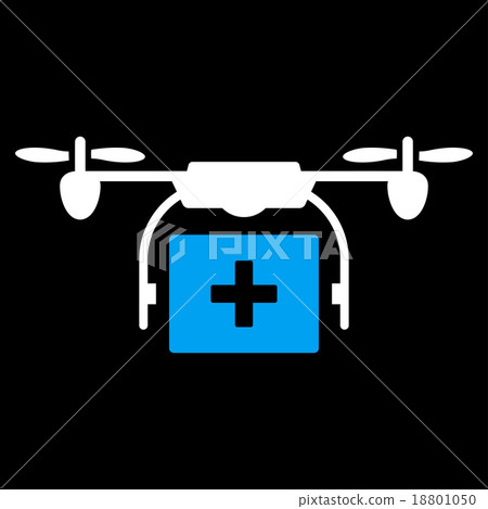Medical Drone Shipment Icon Medical Drone Shipment Icon 18801050