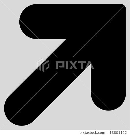 Arrow Up Right flat black color icon 18801122