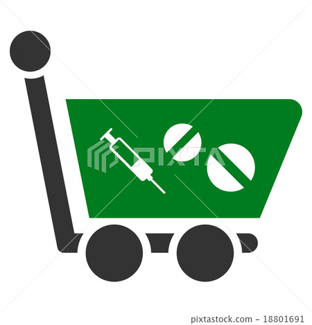 Medication Shopping Cart Icon Medication Shopping Cart Icon 18801691