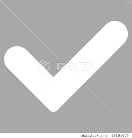 Yes flat white color icon Yes flat white color icon 18801695