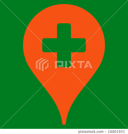 Clinic Map Pointer Icon Clinic Map Pointer Icon 18801931
