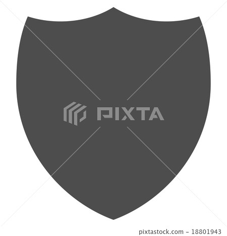 Shield flat gray color icon 18801943
