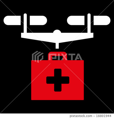Drug Drone Delivery Icon Drug Drone Delivery Icon 18801944