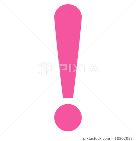 Exclamation Sign flat pink color icon Exclamation Sign flat pink color icon 18802082