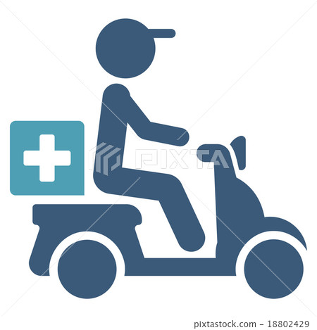 Drugs Motorbike Delivery Icon 18802429
