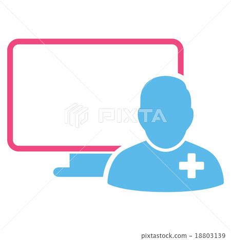 Online Doctor Icon Online Doctor Icon 18803139