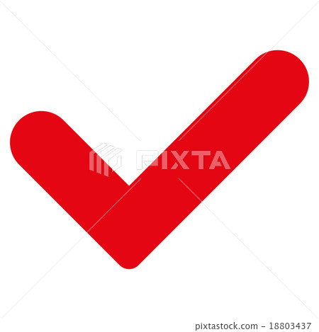 Yes flat red color icon - Stock Illustration [18803437] - PIXTA