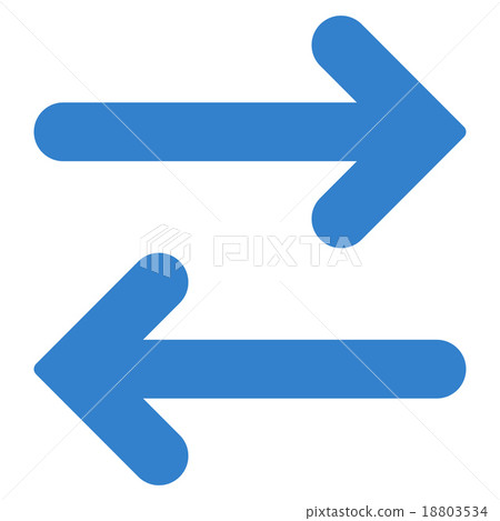 Flip Horizontal flat cobalt color icon - Stock Illustration [18803534 ...