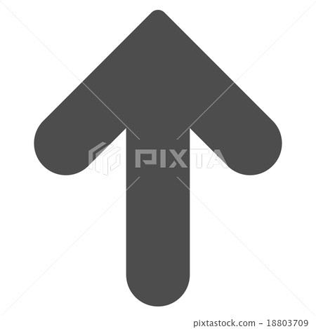 Arrow Up flat gray color icon 18803709