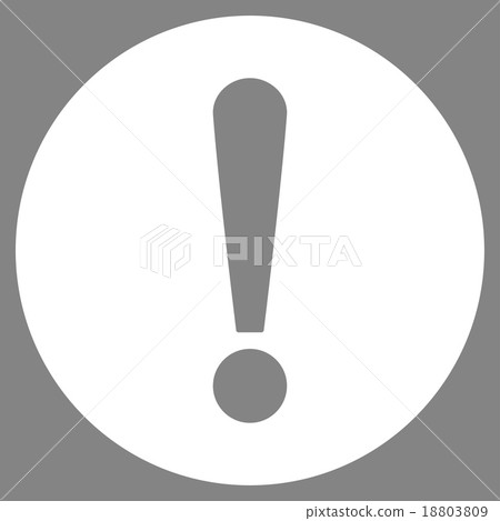 Problem flat white color icon 18803809