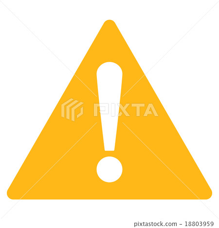 Warning flat yellow color icon 18803959