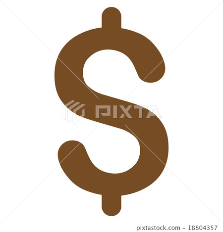 Dollar flat brown color icon Dollar flat brown color icon 18804357