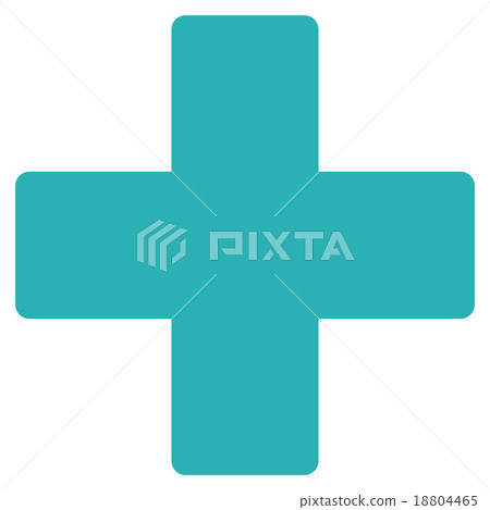 Plus flat cyan color icon-插圖素材 [18804465] - PIXTA圖庫