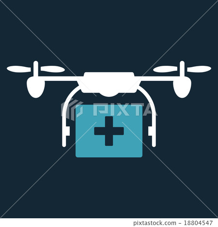 Medical Drone Shipment Icon 18804547