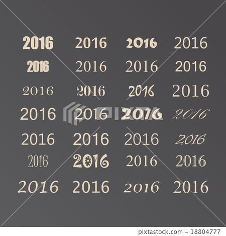 Vector set happy new year 2016 design Vector set happy new year 2016 design 18804777