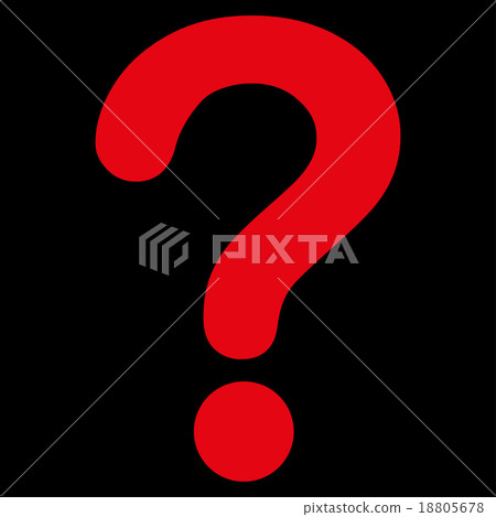 Question flat red color icon Question flat red color icon 18805678