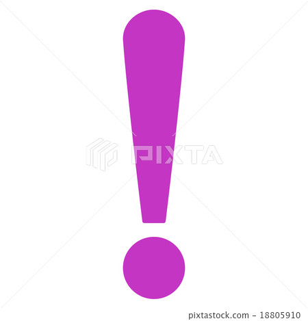 Exclamation Sign flat violet color icon Exclamation Sign flat violet color icon 18805910