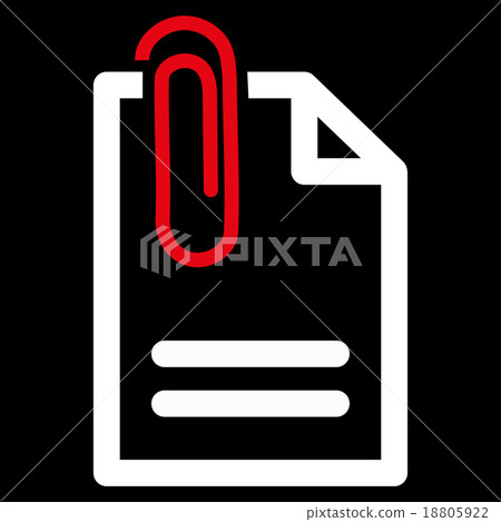 Attach Document Icon - Stock Illustration [18805922] - PIXTA