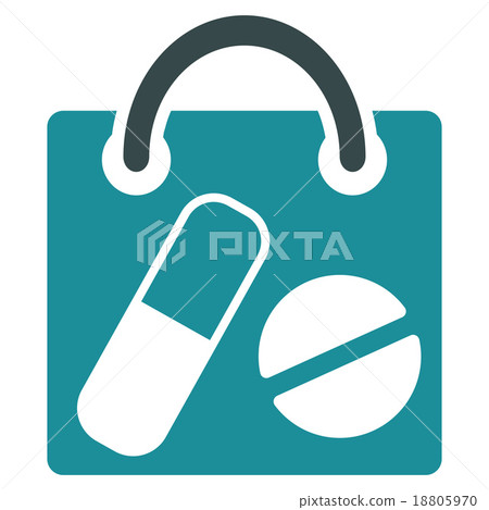 Drugs Shopping Bag Icon 18805970