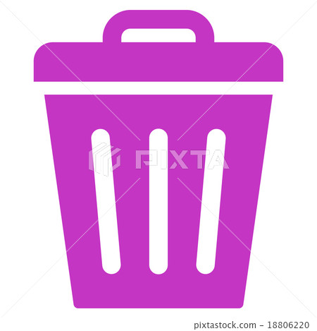 Trash Can flat violet color icon 18806220