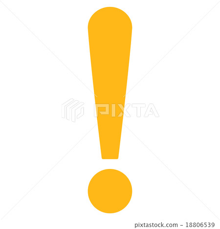 Exclamation Sign flat yellow color icon Exclamation Sign flat yellow color icon 18806539