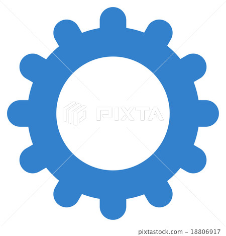 Gear flat cobalt color icon 18806917