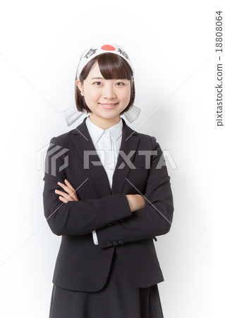 A woman with a suits won with a win 18808064
