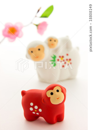 Monkey zodiac annual postcard template 18808149