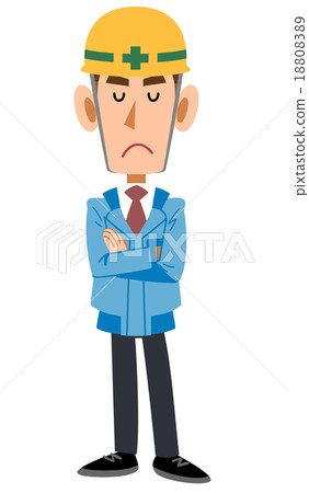 Thinking Construction Worker 18808389