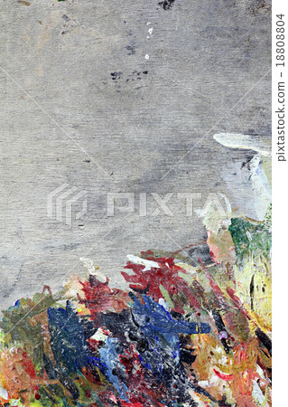 art multicolor texture on gray wood palette art multicolor texture on gray wood palette 18808804