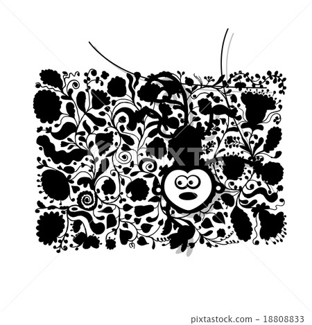 Funny monkey for your design Funny monkey for your design 18808833