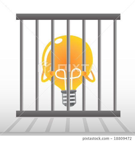 Yellow Bulb in a cage Yellow Bulb in a cage 18809472