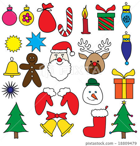 Christmas Ornament Drawing Set Colorful Christmas Ornament Drawing Set Colorful 18809479